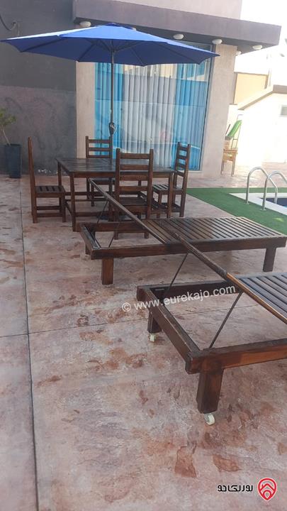 شاليه مساحة الأرض 527م والبناء 122م للبيع في البحر الميت منطقة الجوفة