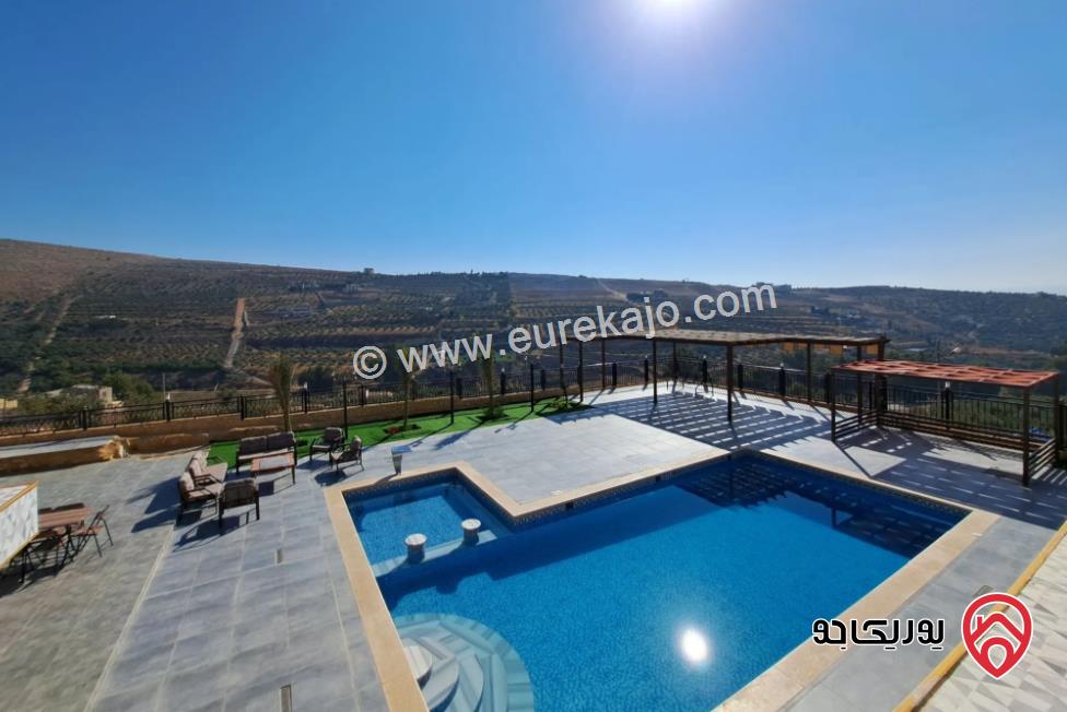 مزرعة مساحة الأرض 3500م والبناء 160م للبيع في جرش - دحل