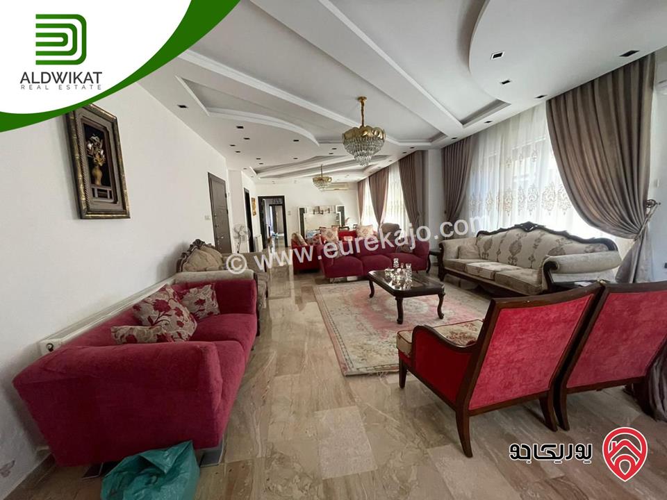 شقة ارضية دوبلكس للبيع في عمان - ام السماق مساحة 350م ومساحة الحديقة 50 و الترس 55م موقع مميز