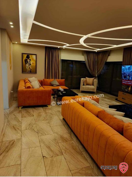 روووف مفروش طابق ثاني مساحة 150م داخلي و 200م خارجي للإيجار في عمان - عبدون الشمالي من المالك مباشرة