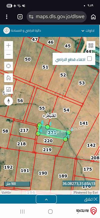 قطع أراضي عدد 5 مساحة 3400م - 5000م للبيع في عمان - القنيطره