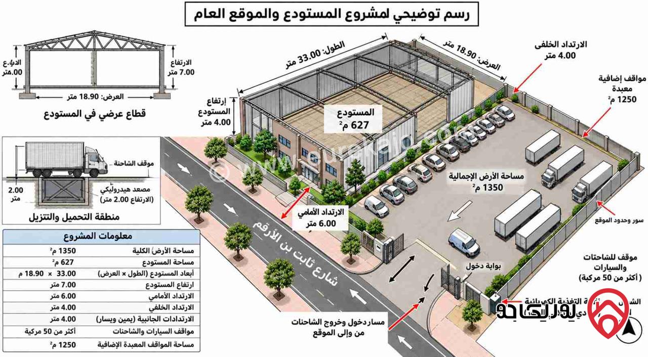 هنجر قيد الانشاء للايجار في عمان - المقابلين