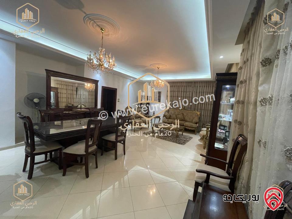 شقة مفروشة ارضية مساحة 240م داخلي و 100م خارجي للايجار في عمان - ضاحية الرشيد 