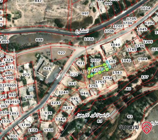 قطعة ارض مساحة 457م للبيع في اربد - أراضي الشونة الشمالية منطقة المشارع 