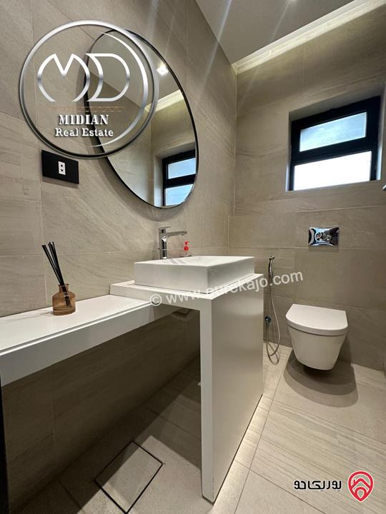 شقة مفروشة للايجار في عمان - ام السماق مساحة 300م طابق أول تشطيبات و ديكورات فندقية فرش فاخر اطلالة جميلة بسعر مميز