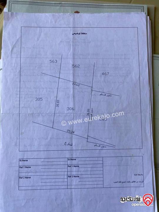 قطعة أرض مساحة 903م للبيع في الزرقاء - جريبا حي جعفر الطيار