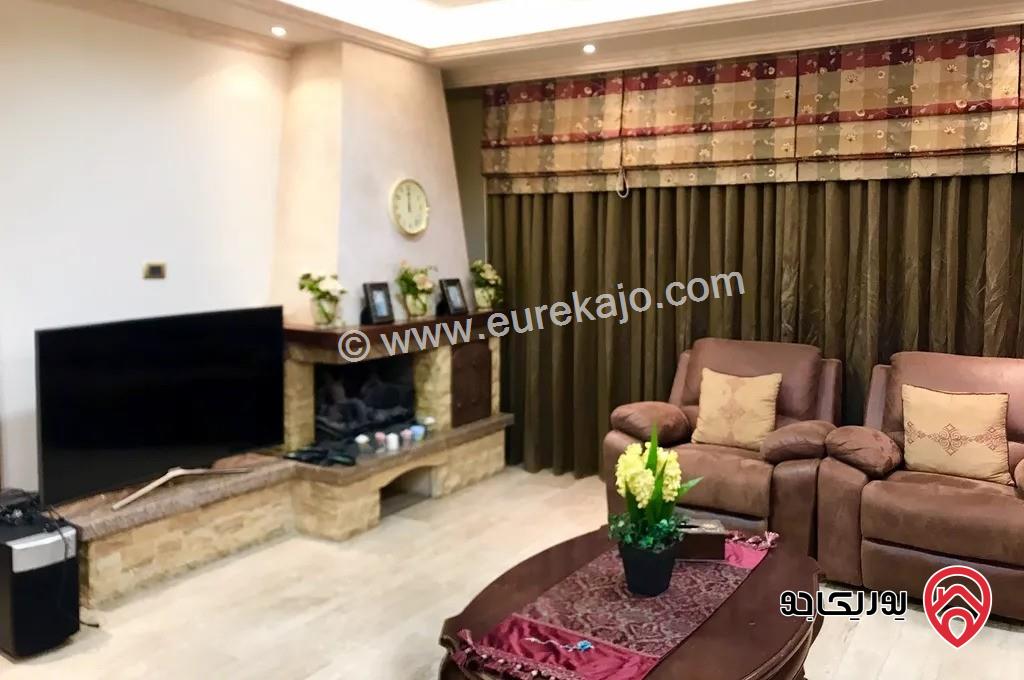 شقة مفروشة أرضية مساحة 360م مع حديقة 200م للايجار في عمان - الرابية