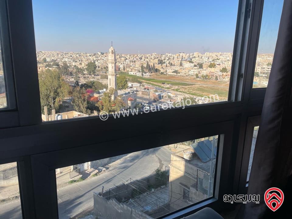 شقة مميزة باطلالة خلابة مساحة 150م طابق ثالث للبيع في الزرقاء - جبل الامير حسن 