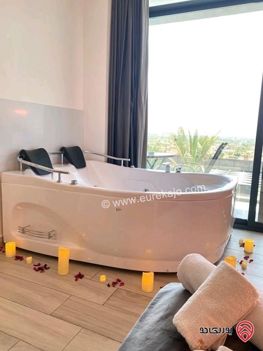 شاليه مميز مساحة 190م على أرض 288م للبيع بمواصفات مميزة في البحر الميت - جوفة الكفرين