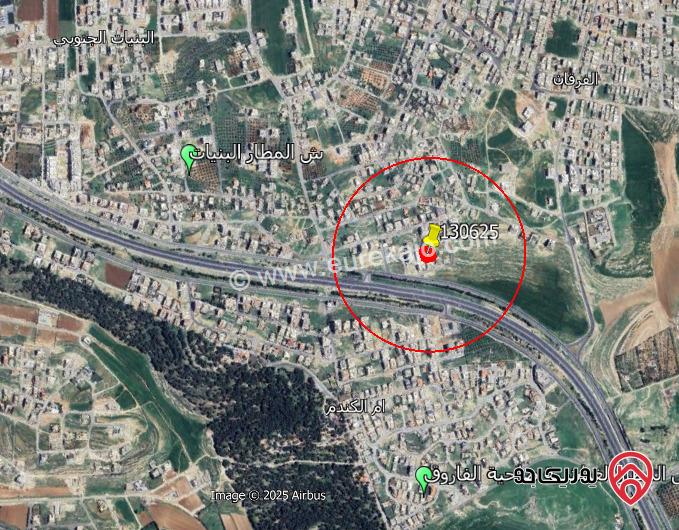 أرض مساحة 1 دونم للبيع في عمان - البنيات