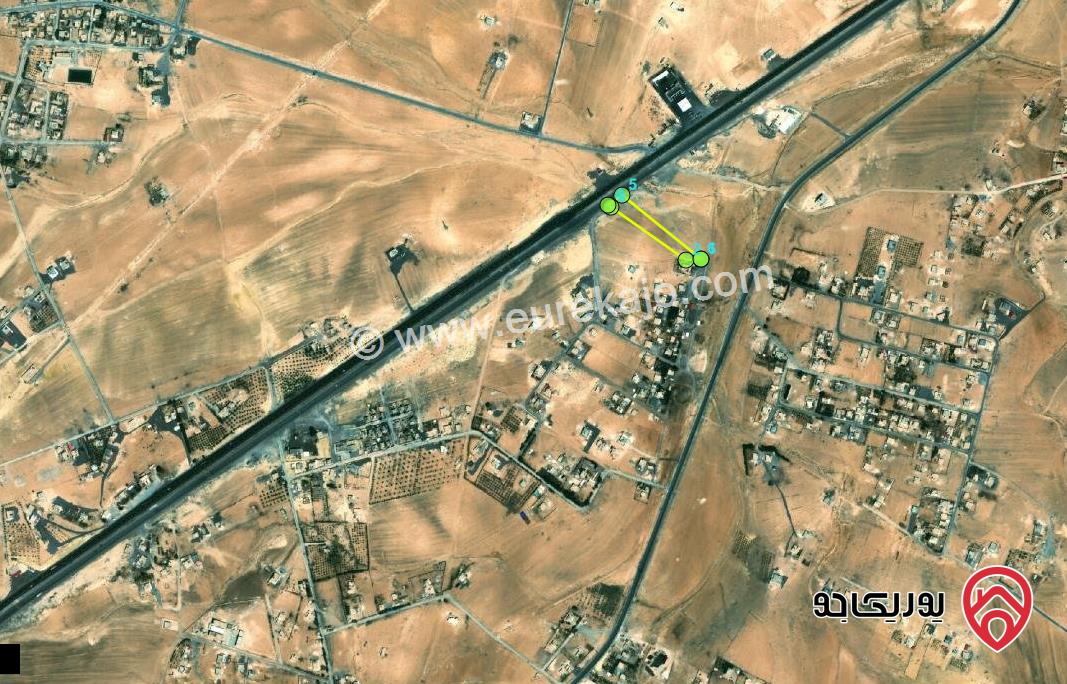 قطعه ارض مميزه مساحة 5 دونم و 339م على شارع الرئيسي باتجاه معان (قريه مريغه ) الى عمان واجهه شارع 33م تصلح لمجمع تجاري او استراحه لشحن كهرباء موقع مميز جدا