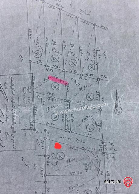 قطعة أرض على شارعين مساحة 1293م للبيع في اربد - بيت راس	