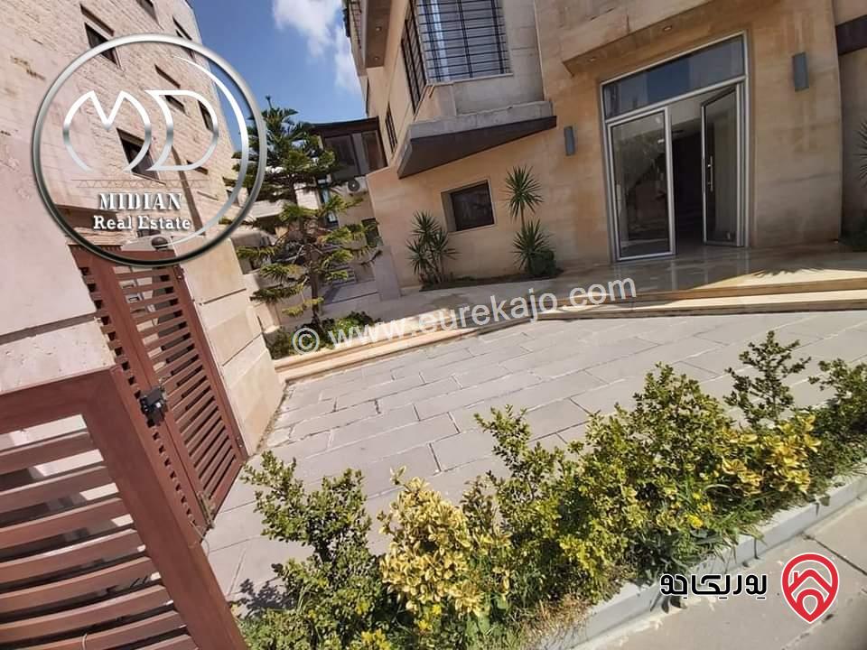 شقة ارضية فارغة للايجار في عمان - ام السماق مساحة 165م مع ترس و حديقة 130م تشطيبات و ديكورات سوبر ديلوكس جديدة لم تسكن بسعر مميز