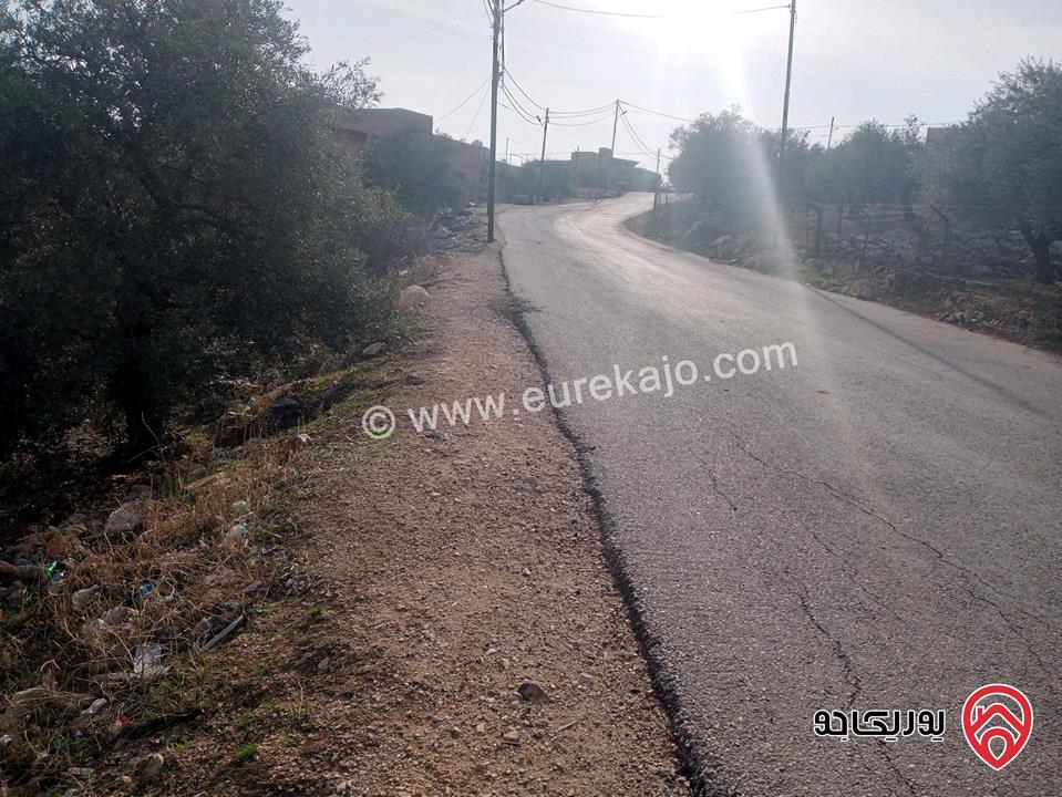 قطعة أرض مساحة 2 دونم و 225م على شارعين رئيسي وفرعي شرقي شمالي صفة التظيم سكن ج وسط للبيع في عجلون - كفرنجه
