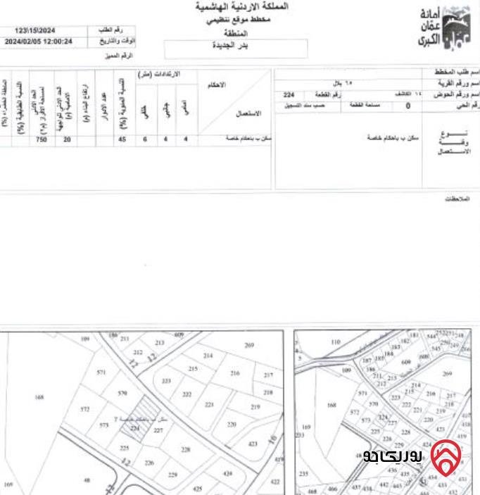 أرض مساحة 994م للبيع في عمان - بدر الجديدة