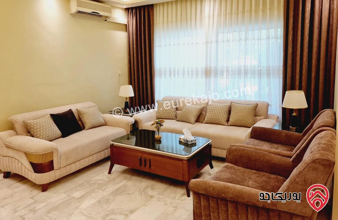 شقة أرضية مساحة 200م للايجار مفروشة في عمان - عبدون