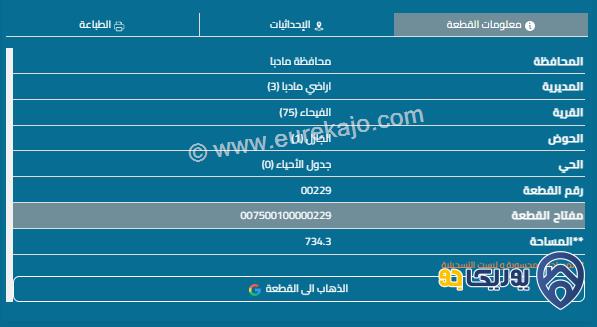 قطعة أرض مساحة 745م للبيع في مأدبا - الفيحاء