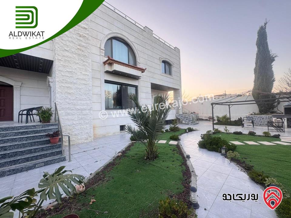 فيلا مستقلة للبيع في عمان - على طريق المطار / الغباشية مساحة البناء 1000م ومساحة الارض 1240م موقع مميز على شارعين