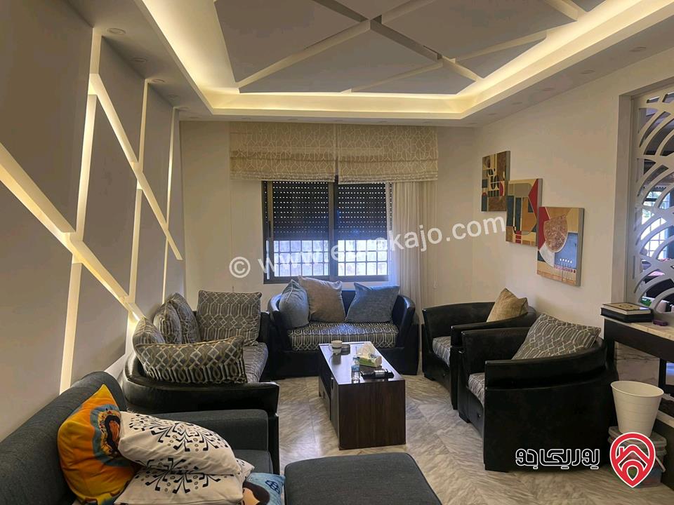 شقة أرضية مساحة 113م داخلي وخارجي 90م للبيع مفروشة في عمان - ضاحية الأمير راشد من المالك مباشرة