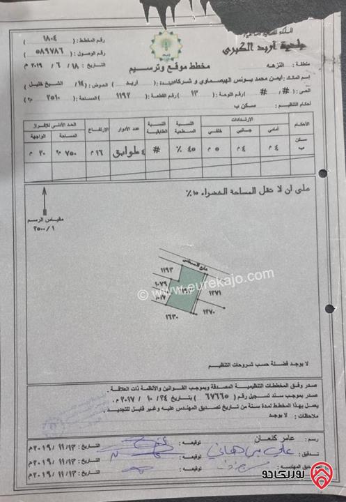 قصر عظم مساحة 600م على أرض 2550م للبيع في اربد - الحي الشرقي
