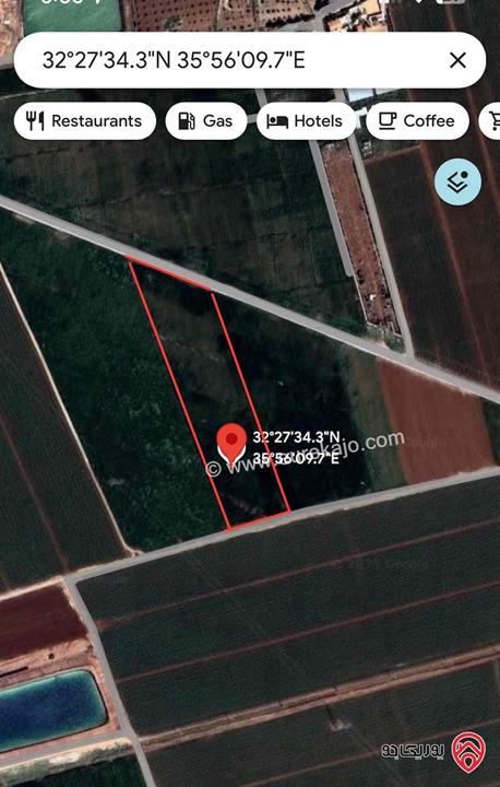 قطعة ارض مساحة 18 دونم و 884م للبيع في اربد - الحصن