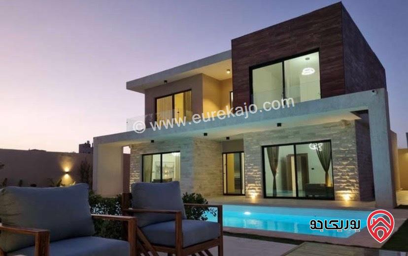 شاليه/مزرعة نظام فيلا جديدة غير مستخدمة مساحة الأرض 500م والبناء 250م للبيع في عمان - القسطل طريق المطار