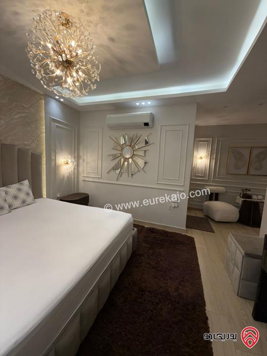 شقة شبه ارضية مساحة 210م داخلي و 180م خارجي لم تسكن للايجار مفروشة في عمان - خلدا