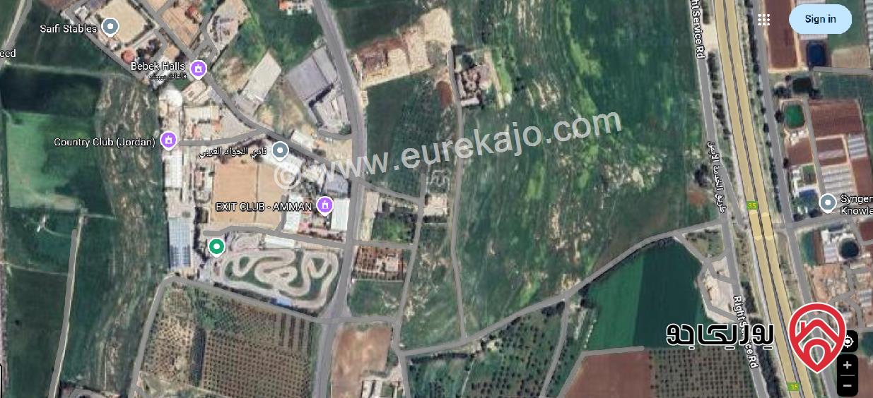 أرض مساحة 20 دونم للبيع في عمان طريق المطار - ام الكندم