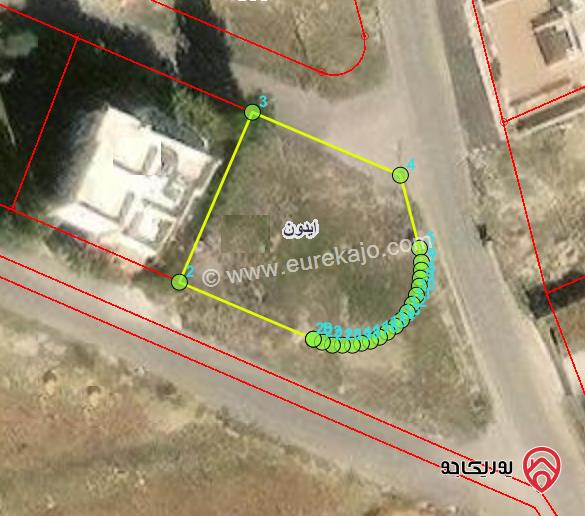 ارض للبيع مساحة 591م في اربد - ايدون حوض ماصية قرن الجاموس 