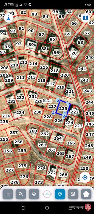 قطعة أرض مساحة 740م للبيع في البلقاء - يرقا