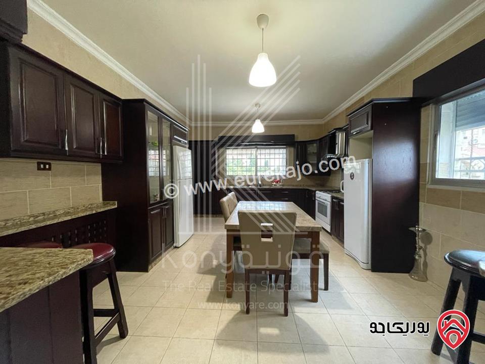 شقة مفروشة طابق ارضي مساحة 238م للايجار في عمان - حي الصحابة