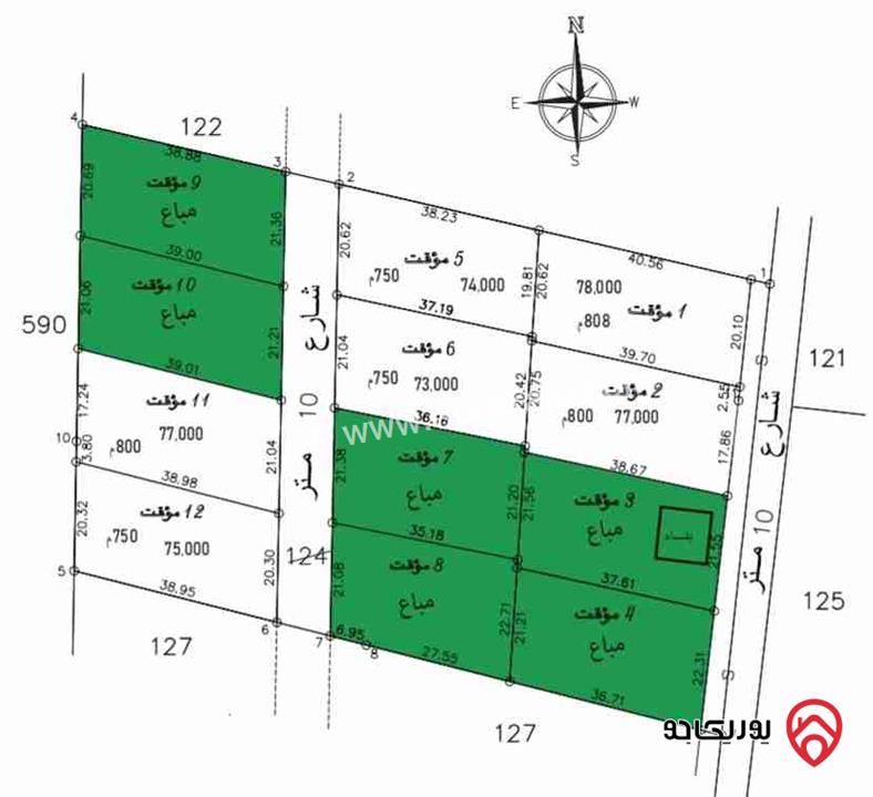 قطع اراضي سكنية مساحة 750م للبيع في عمان - ناعور من ضمن مشروع ابو الغزلان 3 