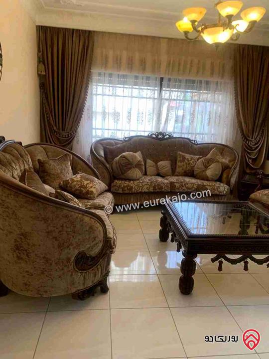 شقة طابق ارضى معلقة مساحة 185م للايجار مفروشة في عمان - ضاحية الرشيد