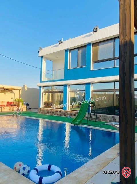 مزرعة مساحة الأرض 513م والبناء 154م للبيع في البحر الميت منطقة الغور شميساني 