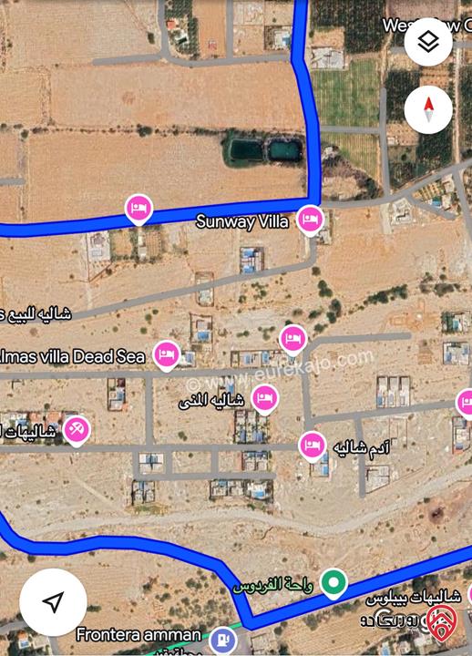 أرض مساحة 1 دونم و 307م سكنية للبيع في البحر الميت - الشونة الجنوبية