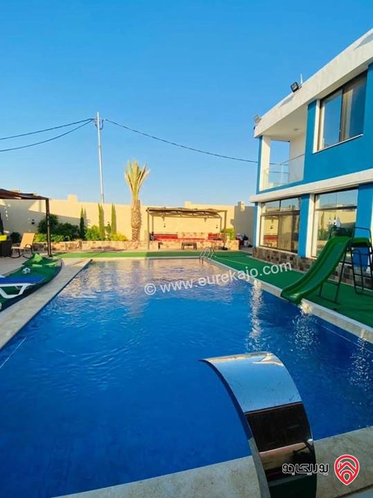 مزرعة مساحة الأرض 513م والبناء 154م للبيع في البحر الميت منطقة الغور شميساني 