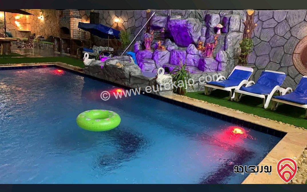 شاليه مرتب للايجار اليومي في الرامة - البحر الميت 