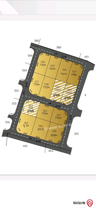 قطعة ارض استثمارية مساحة 750م للبيع في منطقة هادئة من أراضي شمال عمان - موبص
