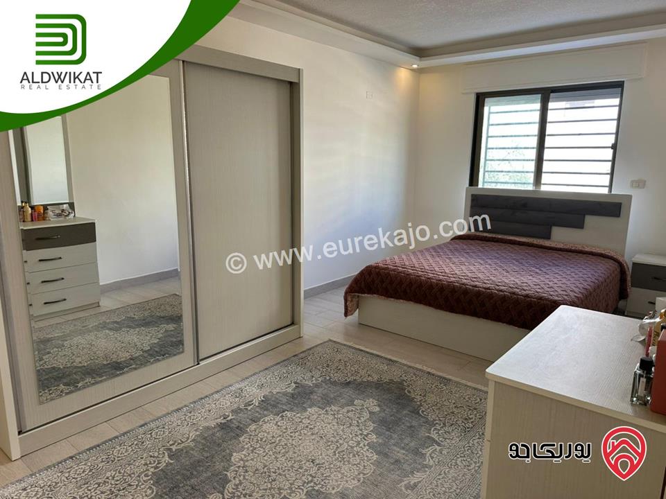 شقة شبه ارضي مفروشه للبيع في عمان - تلاع العلي المساحة الداخلية 81م والخارجية 33م موقع هادىء تشطيب حديث