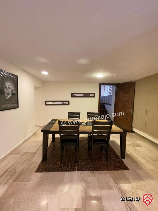 شقة مفروشة شبه ارضي مساحة 225م للايجار في عمان - ضاحية الرشيد