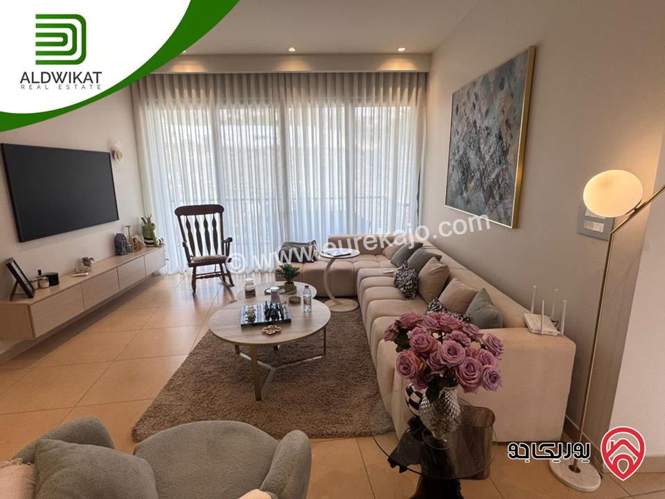 شقة طابق ثاني ضمن كومباوند مفروشة للايجار في عمان - عبدون المساحة 110م موقع اطلالة مميز