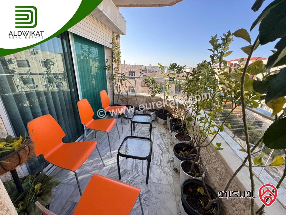 شقة مفروشة للبيع او للايجار في عمان - الصويفية طابق ثالث مساحة 160م ومساحة الترس 10م موقع مميز