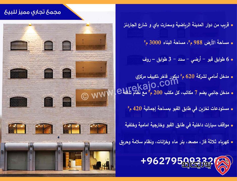 مجمع تجاري للبيع في عمان - الجاردنز قريب من دوار المدينة وبن العميد وسمارت باي