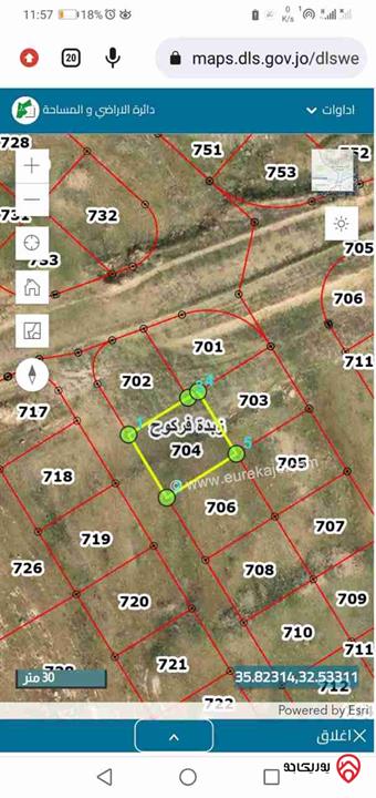 قطع أراضي بمساحات مختلفة للبيع في اربد زبدة فركوح منطقة الحي الغربي مستشفى الاميرة بسمة 