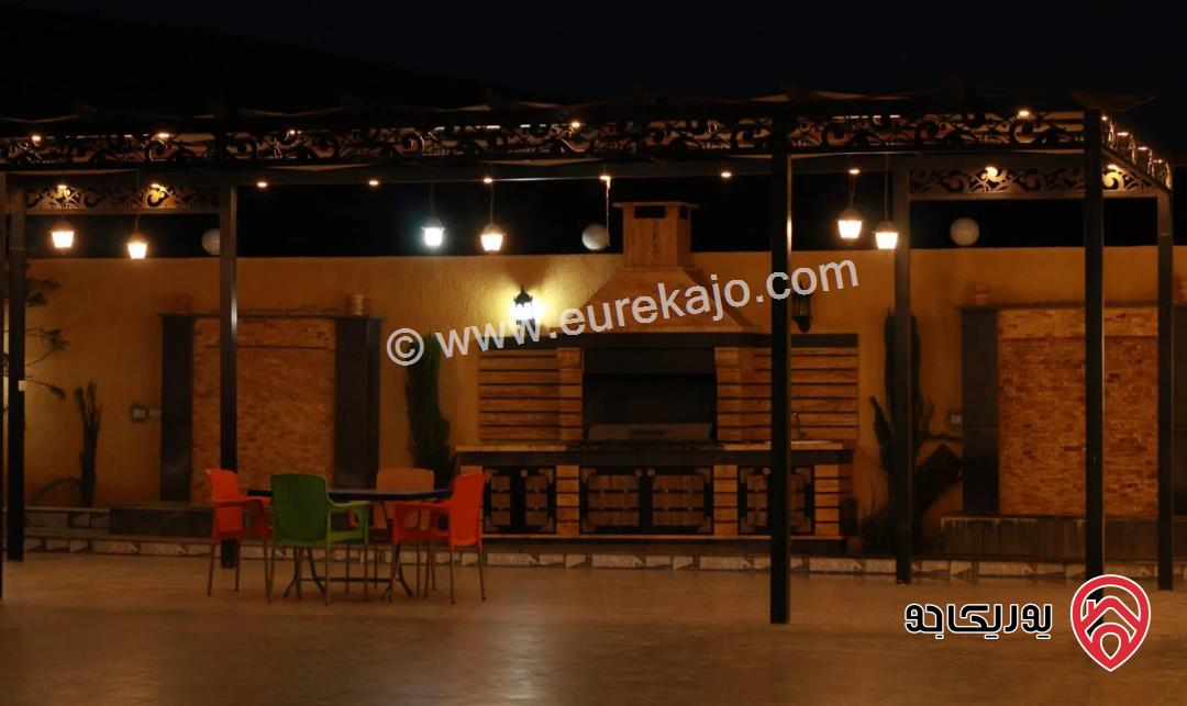 مزرعتان مساحة بنائهم 390م على نفس قطعة الأرض مساحتها 4500م للبيع في جرش  - دحل