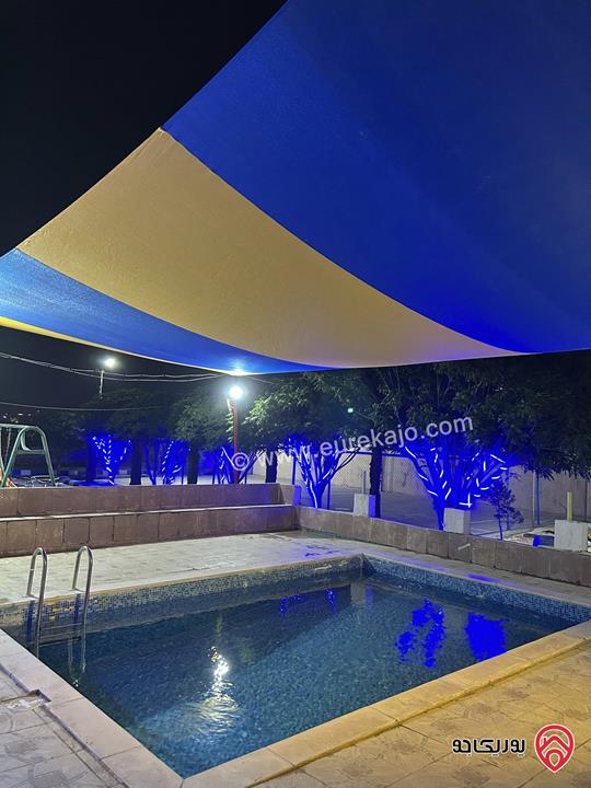 مزرعة وشاليه للايجار اليومي في الرصيفة مقابل القرية العالمية للحيوان