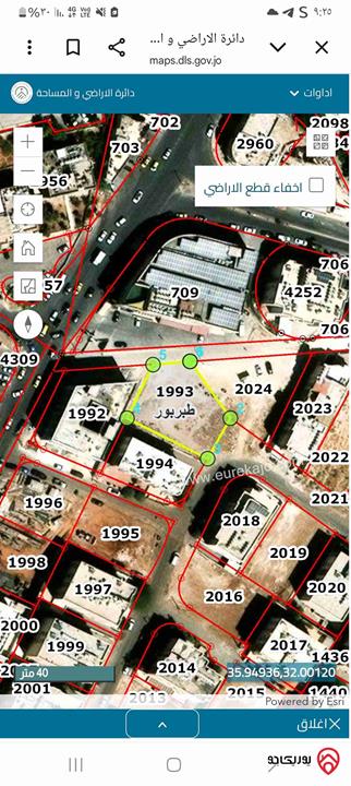قطعة ارض تجارية مساحة 898م للبيع في عمان - طبربور 
