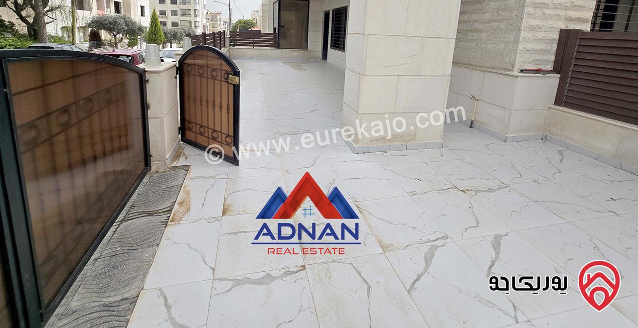 شقة ارضية جديدة مساحة 225م داخلي و 100م خارجي مع مدخل خاص للإيجار الفارغ السنوي في عمان - ضاحية الامير راشد