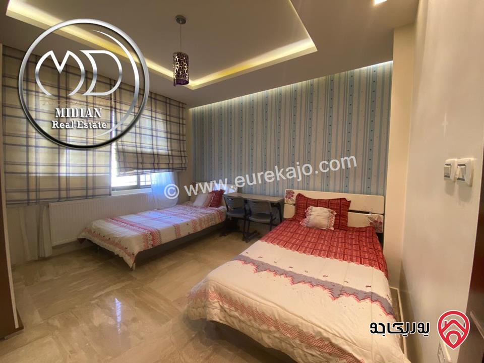 شقة مفروشة طابق أخير مع روف للايجار في عمان - خلدا - العوجانية مساحة 320م مع تراسات تشطيبات ديكورات فاخرة اطلالة جميلة