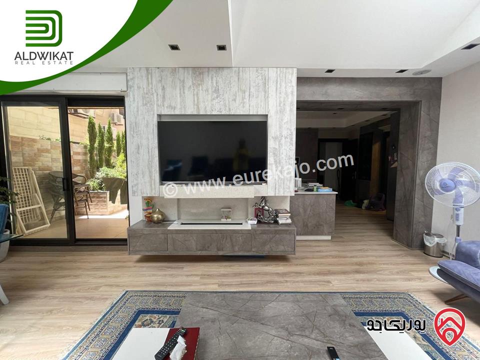 شقة ارضية دوبلكس للبيع في عمان - ام السماق مساحة 350م ومساحة الحديقة 50 و الترس 55م موقع مميز